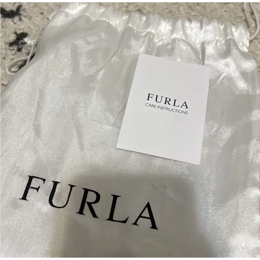 Furla Royal Blue and Black Leather Cosmetic‎ Pouch